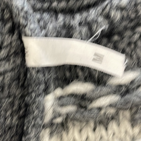 Fabiola Cardigan Nordic Print Asymmetrical Wool/Alpaca Blend, Made in Italy -Med - Picture 9 of 10